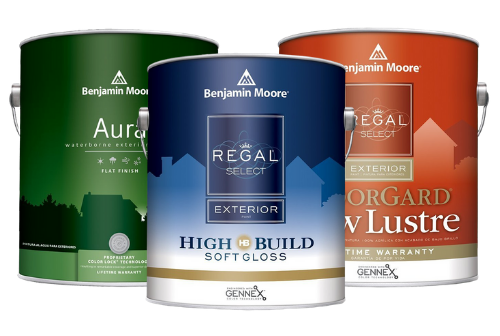 Shop a slection of Benjamin Moore paint for any exterior painting project at Mallory Paint Store in Washington & Idaho