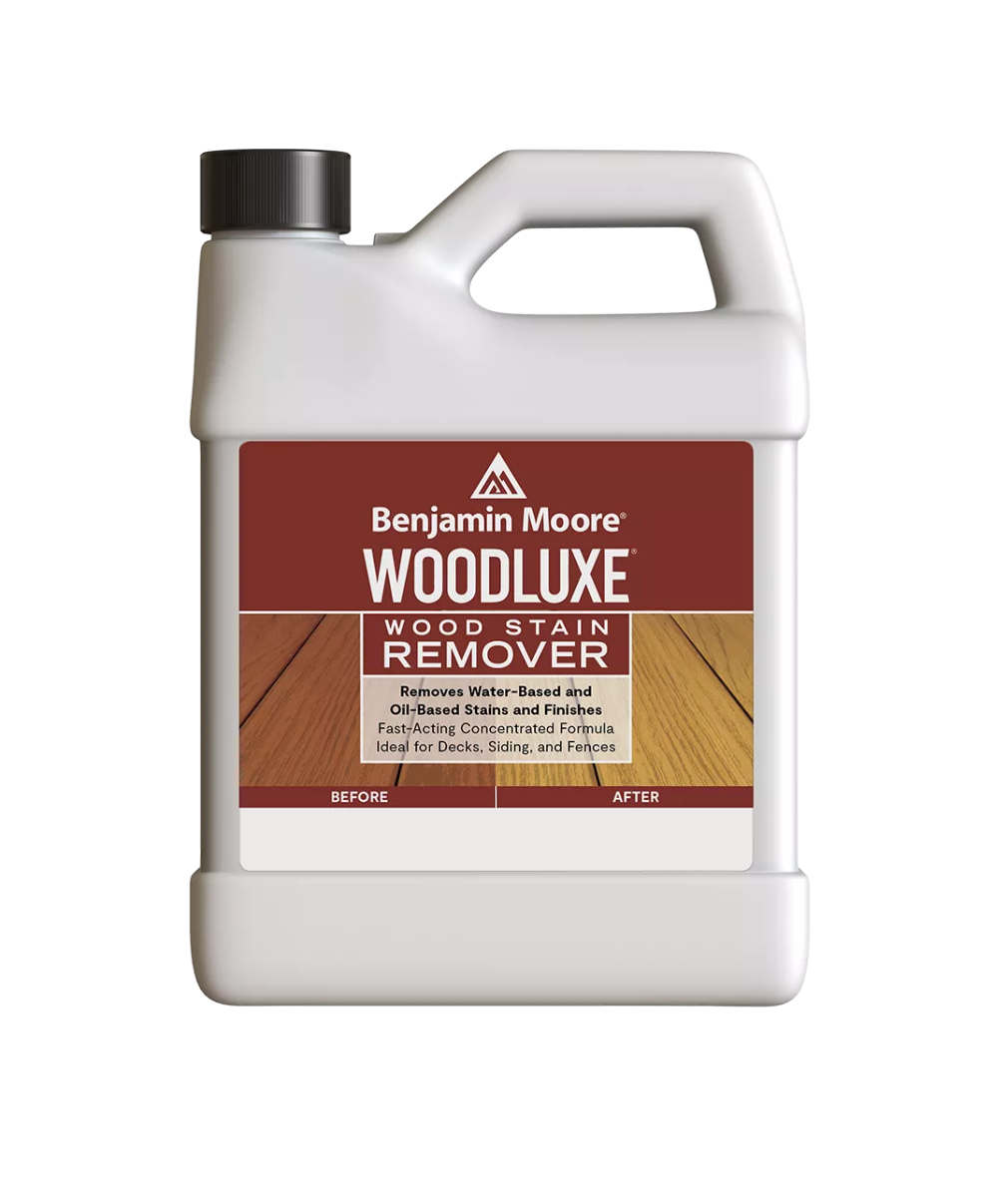 Benjamin Moore Woodluxe Wood Stain Remover Gallon available at Mallory Paints in Washington State & Idaho. in Washington State & Idaho.