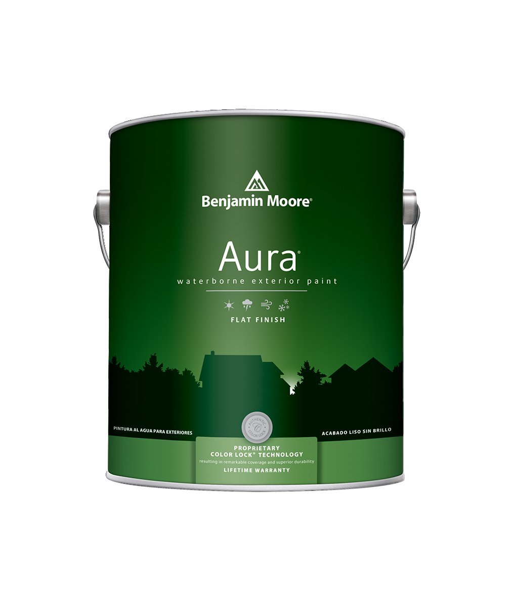 Benjamin Moore Aura Exterior Flat Paint available at Mallory Paint Stores.