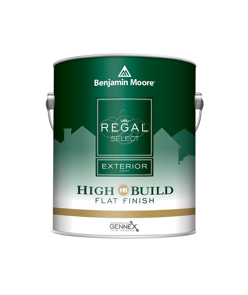 Benjamin Moore Regal Select High Build Flat Exterior Paint Gallon, available at Mallory Paint Stores.